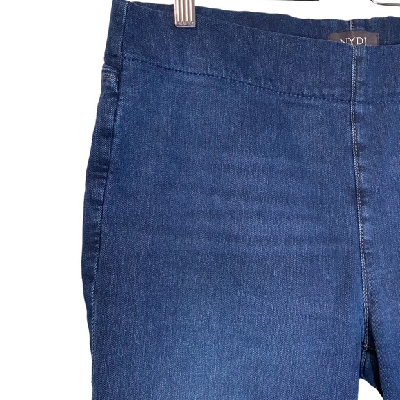 NYDJ Alina Pull On Ankle Blue Jeans Denim Slimming Panel High Rise Straight 10 - Picture 7 of 16